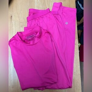 Magellan Outdoors Pink Two Piece thermal long John’s set